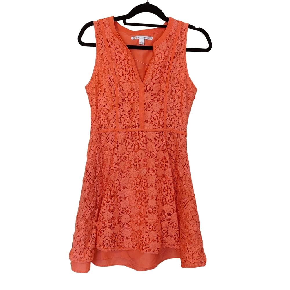 Lauren Conrad LC Size 12 Pink Coral Lace Summer Tea Party Dress